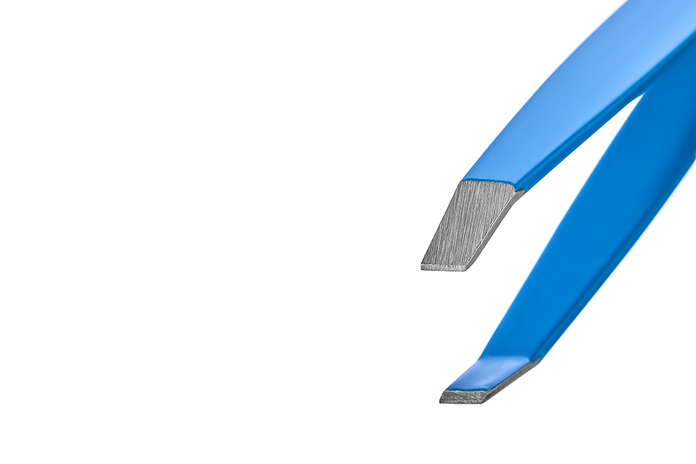 Пинцет наклонный blue